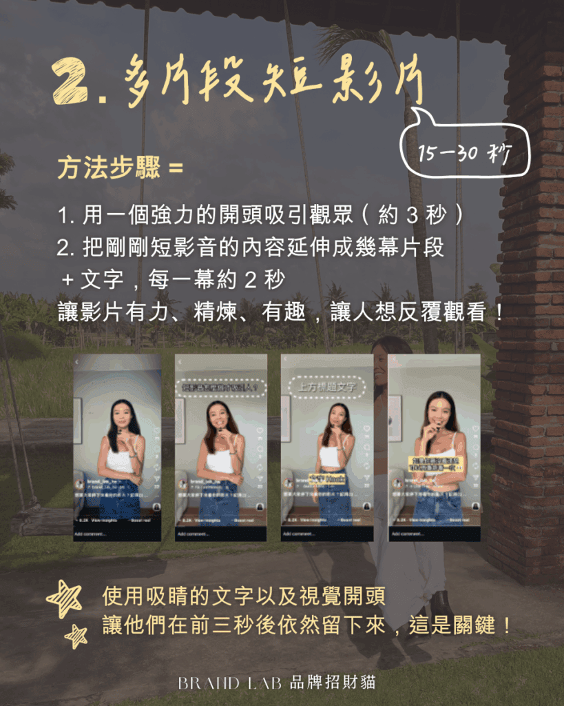 2.多片段短影片