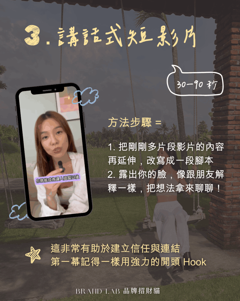 3.講話式短影片